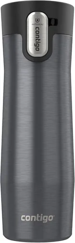 Miniatura 6 de Contigo AUTOSEAL West Loop - Taza de viaje de acero inoxidable aislada al vacío con tapa fácil de limpiar, 12 onzas, arándano