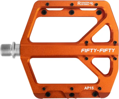 Miniatura 8 de FIFTY-FIFTY Pedales de bicicleta de montaña, pedales planos antideslizantes y de aleación de aluminio, rodamiento sellado de 9/16 pulgadas