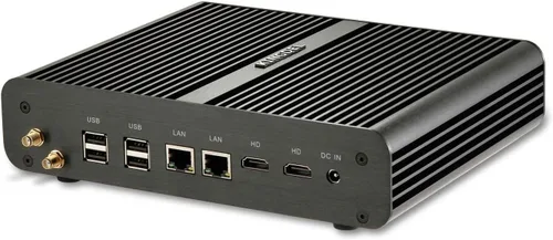 KINGDEL Mini computadora de escritorio sin ventilador, mini PC con CPU i7, 16 GB de RAM, SSD de 512 GB, 2 puertos HD, 2 x LAN, todo el cuerpo de