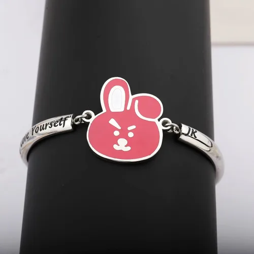 Miniatura 5 de Love Yourself Pulsera Kpop Star Charm Pulsera de doble bucle regalo inspirador para amantes de la música, regalo de joyería para niñas fanáticos