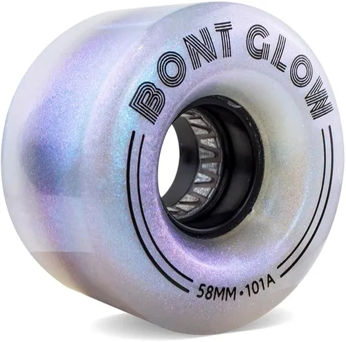 Bont Ruedas de patinaje LED para interiores con luz brillante – 2.283x1.260 in 101A | Paquete de 4 | Para Jam, Shuffle y Patinaje Rítmico (Angelic