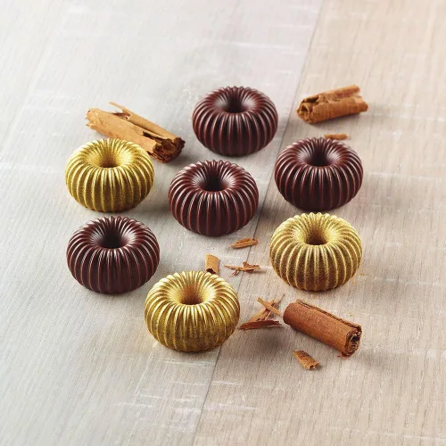 Miniatura 3 de Silikomart Molde Silicona Choco Crown, Marrón, 22.149.77.0065, 0.3 fl oz x 11