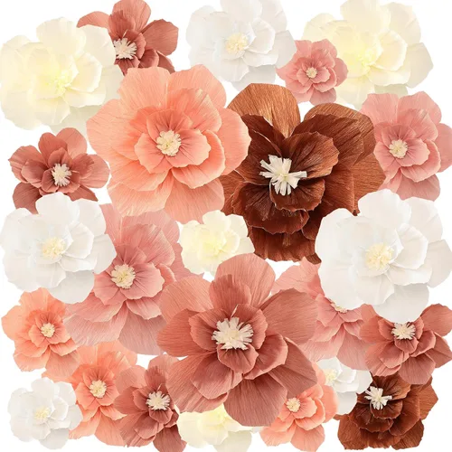 Miniatura 10 de TaoBary 18 flores de papel mexicanas para fiesta, crepé, flores de papel para carnaval, decoraciones de fiesta mexicana para bodas, cumpleaños