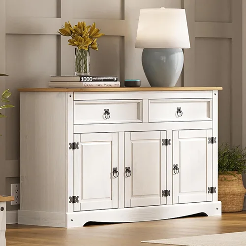 Miniatura 9 de Furniture Dash Armario de almacenamiento de madera maciza de 51.9 pulgadas de ancho, 16.9 pulgadas de profundidad, 31.7 pulgadas de alto, aparador