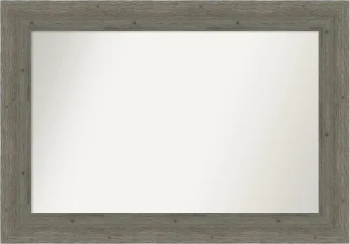 Miniatura 38 de Amanti Art Espejo de baño gris para sobre el fregadero, 27 x 27 pulgadas, espejo de tocador cuadrado gris, marco de madera rústica de campo medio