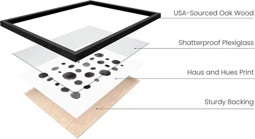 Miniatura 2 de HAUS AND HUES Arte abstracto para pared en blanco y negro, juego de 4 pósteres minimalistas en blanco y negro para paredes, pósteres estéticos Juego