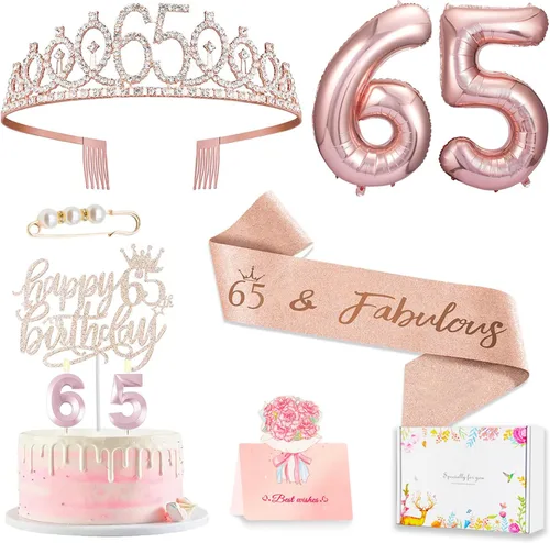Miniatura 32 de Decoraciones de cumpleaños número 20 para mujer, banda y corona de cumpleaños, decoración de pastel y velas, globos de números, regalos de 20