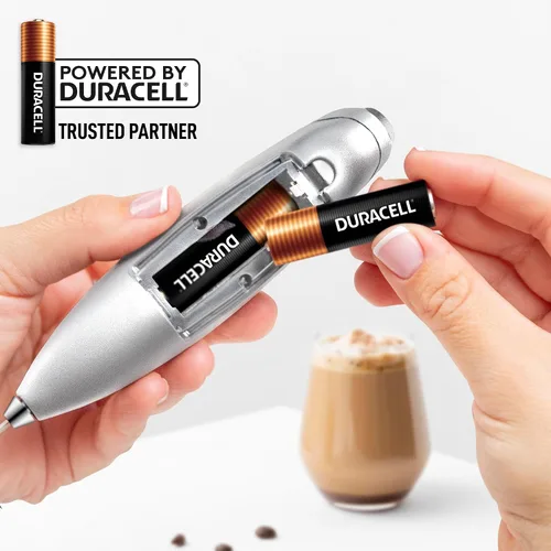 Miniatura 529 de Zulay Milk Boss Espumador de leche potente manual, hace espuma para latte, batidor para mezclar bebidas, café, miniespumador para capuchino, frappé