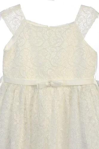 Miniatura 2 de Blossom BL309 - Vestido de encaje con cinturón de perlas