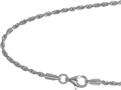 Miniatura 5 de JewelStop Collar de cadena de oro macizo de 10 quilates, amarillo o blanco, 0.059 in, corte diamante, 16, 18, 20, 24, 30 pulgadas