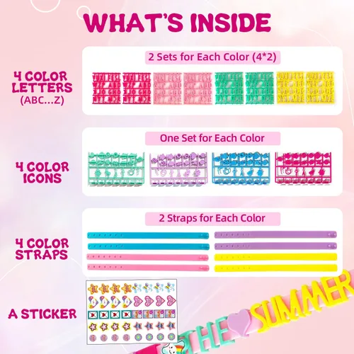 Miniatura 3 de Kit de fabricación de pulseras de la amistad para niñas, regalos de Navidad, kits de arte y manualidades para niños, kit de fabricación de joyas