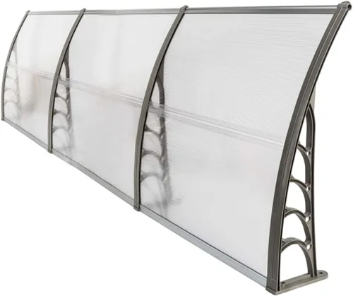 Miniatura 4 de Toldo para ventana, cubierta de policarbonato para exteriores, para puerta delantera al aire libre, patio, protección contra rayos UV, lluvia, Toldo