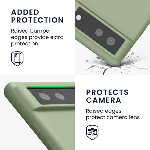 Miniatura 574 de kwmobile Funda Compatible con Google Pixel 6 Pro - Funda de teléfono de silicona TPU con acabado suave - Azul Arrecife