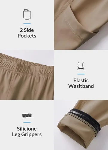 Miniatura 59 de baleaf Pantalones de equitación para niñas, pantalones ecuestres para niños, con parche en la rodilla, bolsillo con cremallera