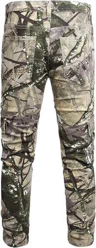Miniatura 63 de Baylvn - Pantalones de mezclilla entallados y estampados para hombre con corte recto