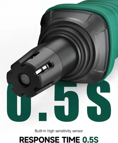 Miniatura 3 de STMOUTUO Detector de fugas de gas para RV y hogar, detecta propano, metano y gases combustibles, 2 baterías incluidas (verde)