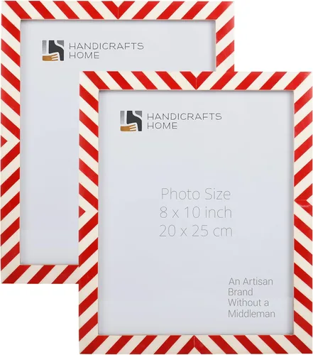 Miniatura 13 de Handicrafts Home Marcos de fotos de 5 x 7 pulgadas, paquete de 2 marcos de fotos hechos a mano, perfectos para pared y mesa, regalo ideal