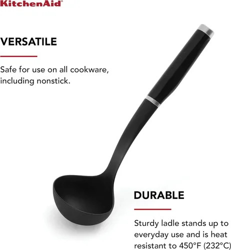 Miniatura 3 de KitchenAid KE006OHOBA Cucharón clásico de nailon Negro 2