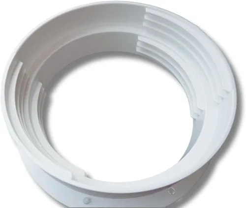Miniatura 3 de Conector de montaje en pared de doble tamaño para ventilación portátil de CA, compatible con manguera de 6 y 6.5 pulgadas, blanco, enchufe