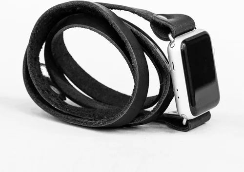 Miniatura 7 de boho Leather multi wrap band compatible with Apple watch 38mm 40mm 41mm 42mm 44mm 45mm 46mm 49mm, Handmade UA 1860