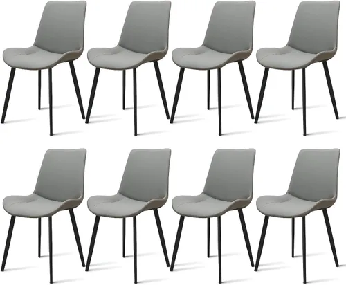 Miniatura 10 de Sillas de Comedor, Sillas de Comedor Modernas de Cuero PU, Sillas de Comedor con Patas de Metal Resistentes, Sillas de Cocina con Asiento Tapizado
