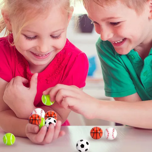 Miniatura 6 de Pllieay 24 bolas hinchables de 4 estilos, bolas de goma deportivas para niños, recuerdos de fiesta (1.063 in)