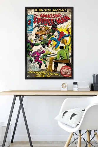 Miniatura 6 de Trends International Marvel Comics - Póster de pared de Spider-Man - Amazing Spider-Man #6, 14.725 x 22.375 pulgadas, versión enmarcada de madera