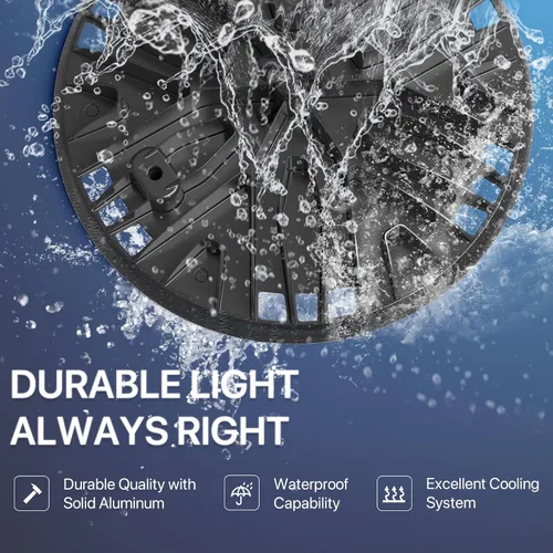 Miniatura 2 de HYPERLITE UFO LED High Bay Light: 150W 19500LM High Bay LED Luces de tienda con enchufe de 6 pies - 5000K IP65 LED Warehouse Luces para taller