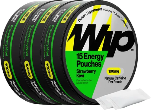 Miniatura 18 de Wip Bolsas energéticas, mezcla sin azúcar con 100 mg de cafeína natural, vitaminas B, minerales y L teanina para apoyo energético, preentrenamiento