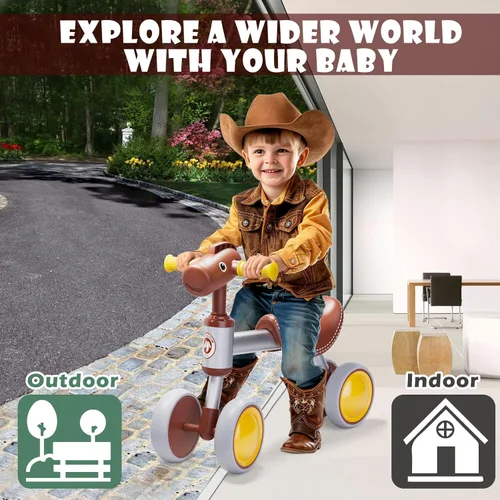 Miniatura 4 de PerKidern - Bicicleta de equilibrio para bebé de 1 a 2 años, niños y niñas, bicicleta de equilibrio para bebé de 12 a 24 meses, bicicleta