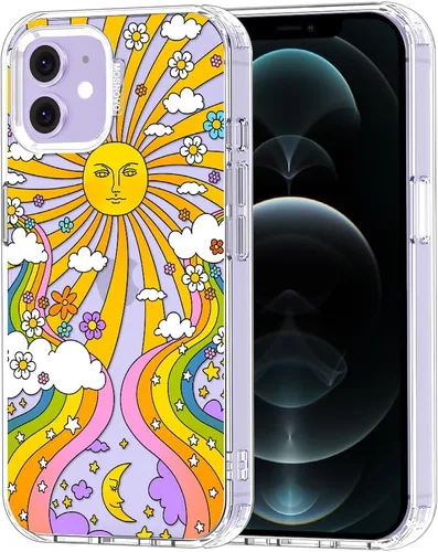 MOSNOVO Funda para iPhone 12 y iPhone 12 Pro, [protección contra caídas de grado militar Buffertech de 6.6 pies] [Tecnología antidespegable] Diseño