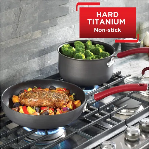 Miniatura 4 de T-fal Ultimate - Juego de utensilios de cocina de anodización dura antiadherente de 12 piezas, apto para horno y asador hasta 600F, juego de cocina