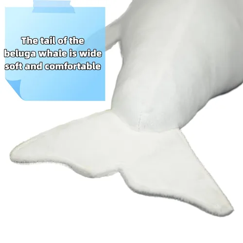 Miniatura 6 de FRANKIEZHOU Beluga - Peluche de ballena, juguete suave realista de 15.7 pulgadas, animal de peluche de criatura marina, juguetes de peluche, regalos