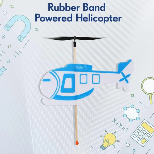 Miniatura 5 de Libima 40 piezas de hélice de plástico para actividades STEM, cuchillas de hélice resistentes al plegado con ganchos de banda de goma para aviones