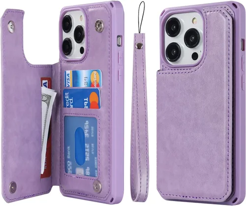 Miniatura 30 de Cavor Funda para iPhone 14 Pro Max con Tarjetero, Funda Cartera para iPhone 14 Pro Max para Mujeres y Hombres, Soporte de Tarjetas de Crédito