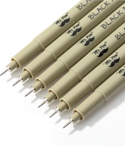 Miniatura 10 de Mr. Pen - Fineliners negros, bolígrafos de punta fina, 0.010 in, paquete de 4 bolígrafos bíblicos que no se corren, bolígrafos de punta fina