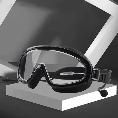 Miniatura 4 de Tablas de mano para niños, gafas de natación de marco grande, antivaho suministros de natación, gafas equipadas para hombres y mujeres
