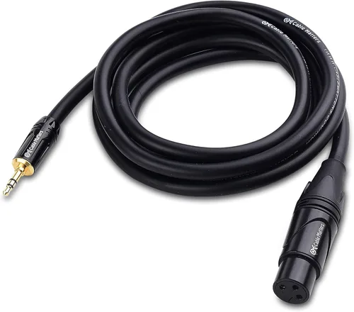 Miniatura 6 de Cable Matters Cable XLR de 0.138 in a XLR – 6 pies, macho a hembra 1/8 a XLR, cable XLR hembra a 0.138 in para DSLR, videocámara DV, grabadora