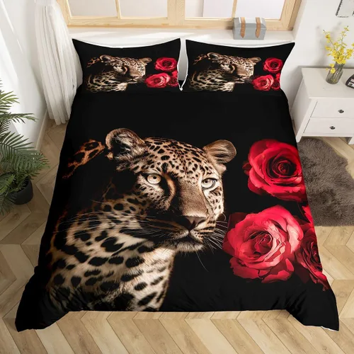 Miniatura 29 de Lindo juego de ropa de cama con dinosaurios, juego de funda de edredón con dibujos animados de cactus, funda de edredón decorativa, funda de edredón