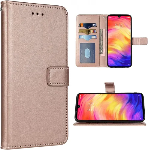 Compatible con Xiaomi Note 7/7s/7Pro Funda tipo cartera con correa de muñeca con cordón de cuero con tapa para tarjetero, accesorios para celular,
