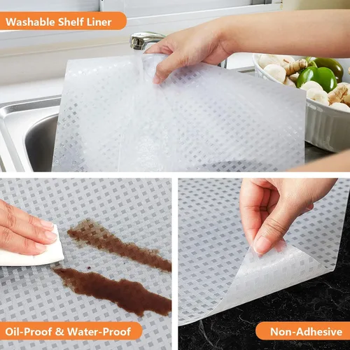 Miniatura 4 de Revestimientos de etilvinilacetato para armarios de cocina y refrigeradoras, resistentes al agua y al aceite, tapetes antideslizantes para cajones