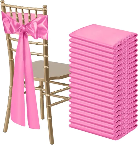Miniatura 15 de 10 PCS Lazos de Satén Azul Bebé para Sillas Bandas Universales Cintas para Sillas Lazos Traseros para Bodas Fiestas Recepciones Eventos Banquetes