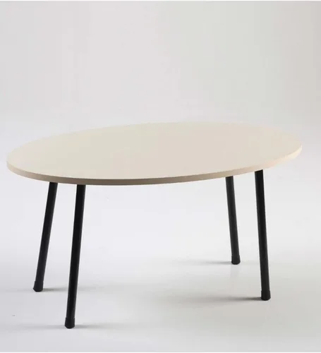 Miniatura 4 de Mesa de centro redonda de MDF de estilo moderno para sala de estar, mesa auxiliar redonda ovalada moderna, mesas de centro para sala de estar, mesa