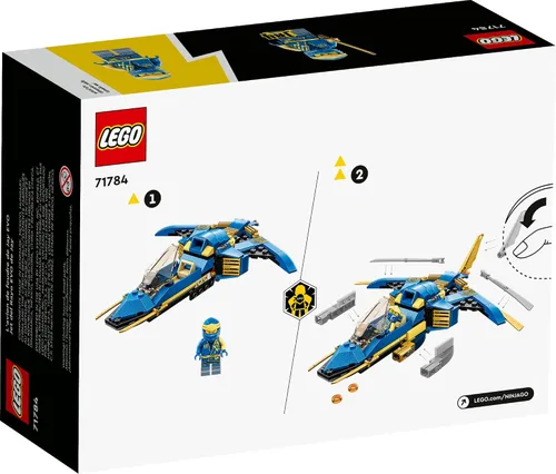 Miniatura 6 de LEGO NINJAGO Jay’s Lightning Jet EVO 71784, Avión de Juguete Actualizable, Set de Construcción de Avión Ninja, Idea de Regalo de Cumpleaños