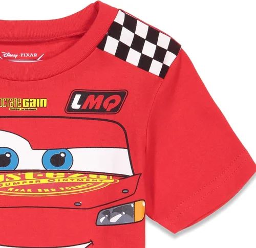 Miniatura 7 de Disney Cars - Conjunto de camiseta deportiva y pantalones cortos de malla, tallas de bebé a niño grande (18 meses - 10-12)