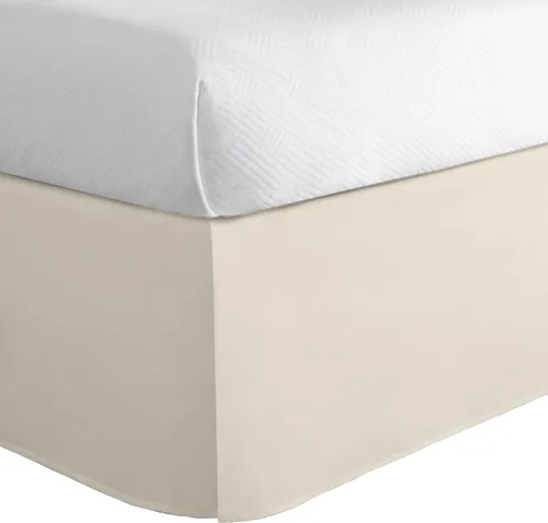 Miniatura 10 de TODAY'S HOME Falda de cama clásica a medida con volante antipolvo, diseño de mezcla de algodón, longitud de caída de 14 pulgadas, individual, negro