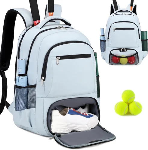 Miniatura 11 de ACESAK Mochila de Tenis Bolsa de Tenis para Mujeres Hombres - Bolsa de Tenis Capacidad para 2 Raquetas, Bádminton Squash, Paletas Pelotas Pickleball