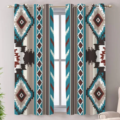 Miniatura 64 de Shrahala Art Nouveau Floral Pattern Blackout Curtain Tiers, Delicate Vine and Flower Design Kitchen Valance Light Blocking Tier Drapes with Rod