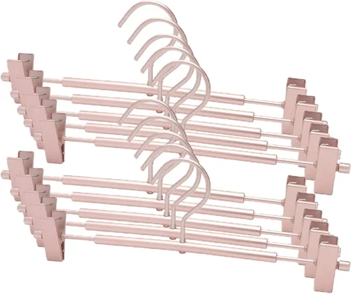 Miniatura 3 de VALINK Colgador de falda de metal, percha de pantalones de aleación de aluminio con clip, multifunción, portátil, no se oxida ni se decolora