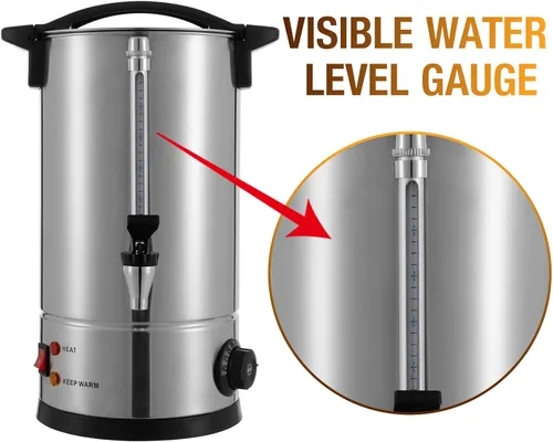 Miniatura 4 de Dispensador eléctrico de agua caliente de 2 galones, caldera y calentador de agua comercial de acero inoxidable de 950 W, temperatura de 110 V 2